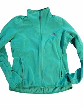 The North Face Women's Teal Zip-Up Fleece Jacket size L